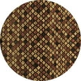thumbnail image 1 of Ahgly Company Indoor Round Abstract Brown Modern Area Rugs, 8' Round, 1 of 4