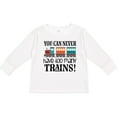 thumbnail image 3 of Inktastic Toy Train Never Have Too Many Trains Boys or Girls Long Sleeve Toddler T-Shirt, 3 of 5