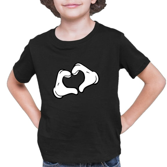 Youth Mickey Heart Hands T-Shirt