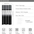 thumbnail image 3 of Narrow Size Stall 36"x72" Modern Farmhouse Shower Curtain Set for Bathroom with Hooks Grey Black White Boho Bath Curtain Abstract Plaid Water Repellent Polyester Shower Curtain Trim, 3 of 6