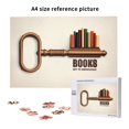 thumbnail image 6 of Rateoe Books Key To Knowledge Pattern Wooden Picture Puzzle ,1000 Piece Jigsaw Puzzle ,Family Fun Puzzle, Home Décor Puzzle, Gift Puzzle(Horizontal style), 6 of 9