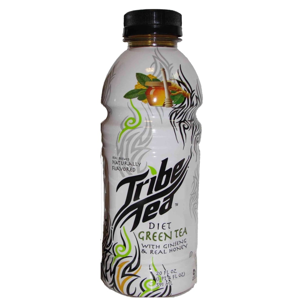 Tribe Tea 20 fl oz Naturally Flavored Diet Green Tea with Ginseng