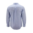 thumbnail image 2 of Men’s Cotton Casual Long Sleeve Classic Collared Plaid Button Up Dress Shirt (#1 Blue, 3XL), 2 of 3