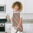 thumbnail image 4 of Red and Green Christmas Striped Pattern Kids Aprons for Girls and Boys,Adjustable Neck Strap Toddler Aprons for Kids Cooking Baking, 4 of 7