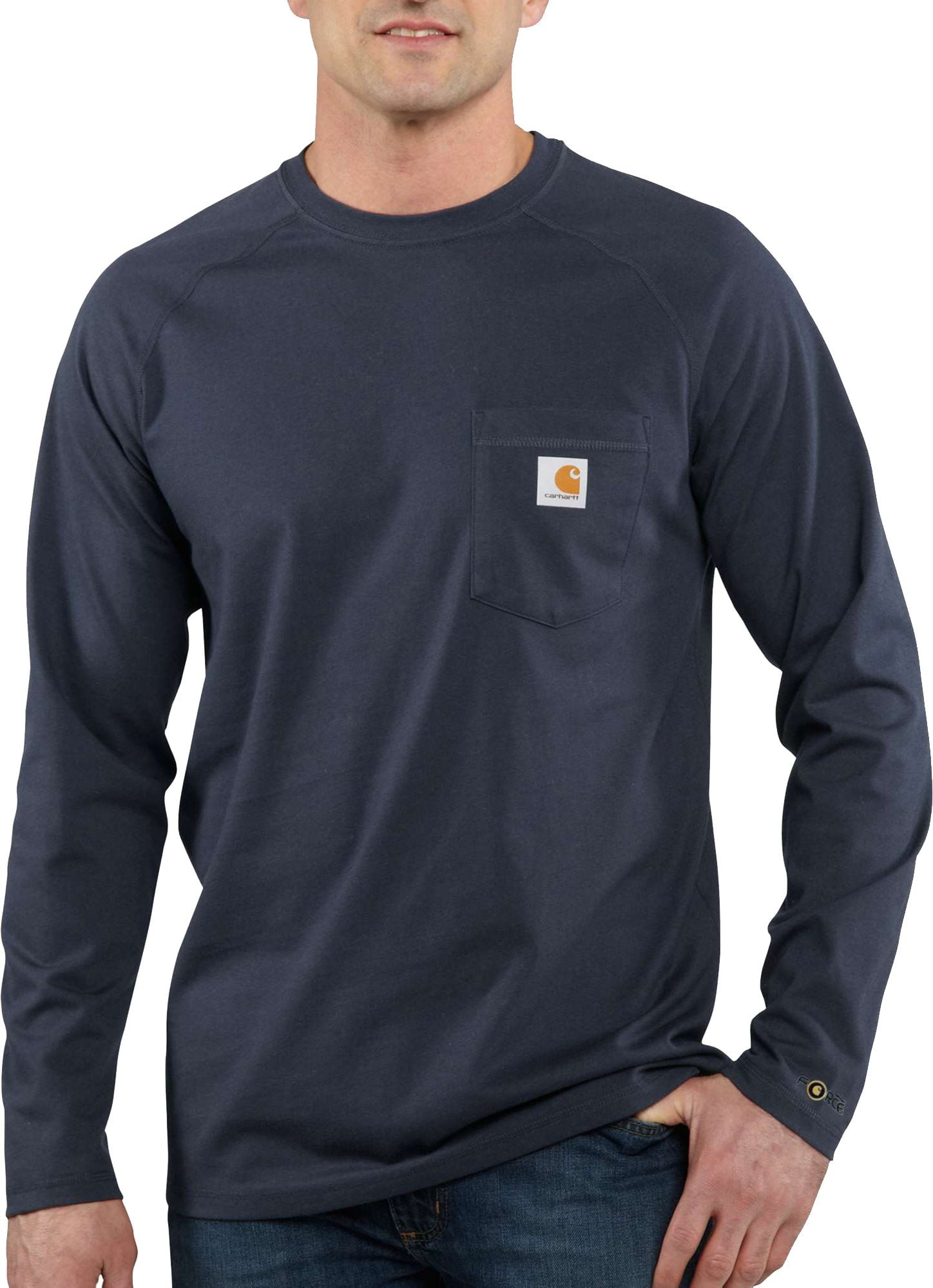 Carhartt Men's Force Cotton Delmont LS T-Shirt - Walmart.com