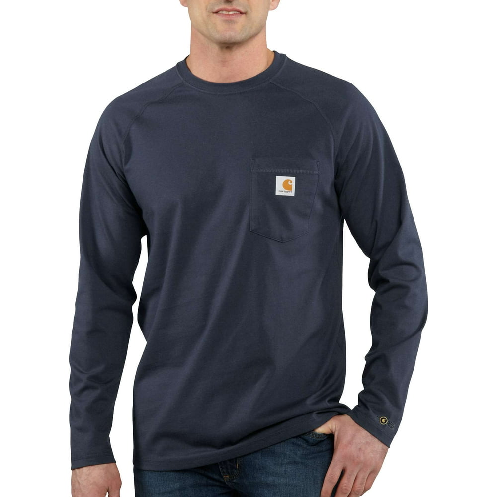 Carhartt - Carhartt Men's Force Cotton Delmont LS T-Shirt - Walmart.com ...