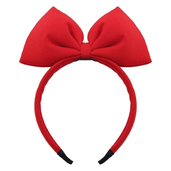 Diadema con Lazo Accesorio para el Cabello con Lazo - Lazo Grande Decoración de Fiesta de Halloween Tocado para Disfraz de Cosplay Tocado Hecho a Mano para Navidad Cumpleaños 1 Paquete Rojo
