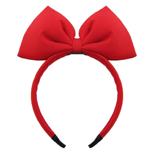Diadema con Lazo Accesorio para el Cabello con Lazo - Lazo Grande Decoración de Fiesta de Halloween Tocado para Disfraz de Cosplay Tocado Hecho a Mano para Navidad Cumpleaños 1 Paquete Rojo
