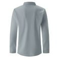 thumbnail image 3 of kamemir Men's Long Sleeve Wrinkle Free Shirts Casual Button Down Shirts Untucked Dress Shirt(Grey,M), 3 of 5