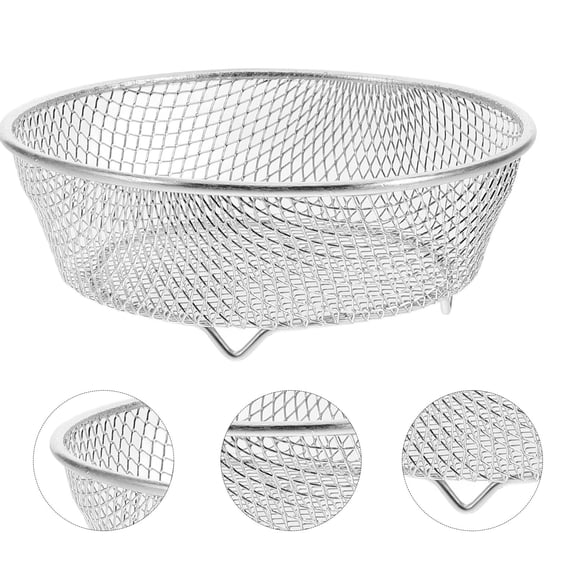 LOLIPPYY Round Air Fryer Basket Air Fryer Stainless Steel for Barbecue 1Pack