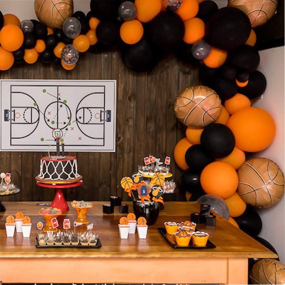Foci Cozi Basketball Party Supplies Kit Basketball Foil Balloons For Boys Sports Theme Birthday Party Walmart Com