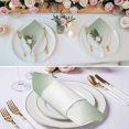 thumbnail image 2 of Sage Green Ombre Cloth Napkins, Sage Green White Gradient Modern Washable and Reusable Dinner Napkins Set of 6, Table Napkin for Kitchen Party Birthday Wedding Hotel Housewarming 20"x20", 2 of 8
