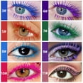thumbnail image 3 of Rímel esbelto colorido impermeable, secado rápido, extensión de pestañas, maquillaje Multicolor, escenario y rendimiento, Makeu （10, 3 of 5