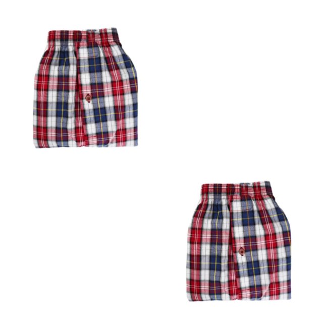 Guardurnaity Ropa interior para hombre, bóxer tejido, pantalones cortos para hombre, ropa interior suelta, transpirable, flexible al tacto, Rojo METRO 2piezas
