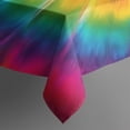 thumbnail image 3 of Rainbow Tie Dye Mandala Pattern Rectangle Tablecloth 60"x84",Waterproof Polyester Rectangle Table Cloth, Wipeable Spillproof Polyester Tablecloth for Dining, Camping, Indoor and Outdoor, 3 of 4