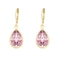 thumbnail image 1 of Arete para Mujer con Cristal Fino Swarovski en Forma de Gota– Bañado en Oro Rosa 14k– Arete Elegante y Brillante, Aretes de Mujer de Moda– Joyería para Mujer de Moda– Regalo especial Ortiz Espinosa Temporada, 1 of 2
