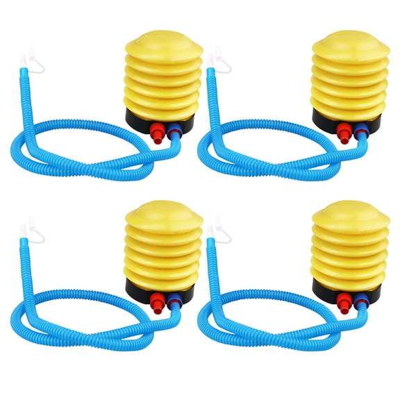 Toyvian 4-Pack Plastic Bellows Foot Pump for Inflating Air Mattresses, Boats, Yoga and More