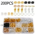 thumbnail image 2 of 200Pcs/box Hair Metal Sheets Ring Braid Metal Hair Cuffs Braiding Bead Dreadlocks Beads Clips with Storage Box, 2 of 11
