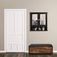 thumbnail image 4 of ZYPPPA Bathroom Medicine Cabinet, Hanging Storage Cabinet with Double Mirror Doors, Perfect for Bathroom, Living Room, Corridor, Cloakroom, 22 x 5 x 23 inches (Brown), 4 of 13