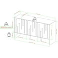 thumbnail image 2 of Pemberly Row 55" 3-Door Vertical Detail Wood Sideboard - Black, 2 of 6