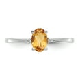 thumbnail image 4 of Primal Gold 10 Karat White Gold Genuine Diamond and Citrine Birthstone Ring, 4 of 7