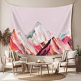 thumbnail image 2 of Mountains Pink Large Tapestry for Bedroom Wall Hanging Tapestry,Abstract Contemporary Graffiti Painting Art Ceiling Backdrop Tapestries Poster Blanket Wall Decor for Teens Room Living Room 86" x 104", 2 of 8