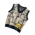 thumbnail image 4 of kusrkot Pull en Tricot, Motif Animal, Mode, Sans Manches, 4 of 9