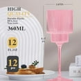 thumbnail image 2 of Plastic Goblets Wine Glasses - 12Oz Acrylic Wine Glasses Origami Unbreakable Clear Plastic Cocktail Glasses Recyclable Shatterproof Reusable Wine Cups for Parties & Weddings (Pink 1), 2 of 6