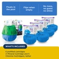 thumbnail image 2 of Flippin’ FROG Floating Sanitizer System for Pools 2000 to 5000 Gallons - Prefilled Floater with Sanitizing Minerals and Chlorine for Easy Pool Treatment - Flippin' FROG System & 4 Chlorine Cartridges, 2 of 3