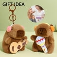 thumbnail image 2 of Cute Capybara Plush Keychain Charm – Soft Animal Bag Pendant for Handbags, Backpacks & Car Keys, 2 of 8