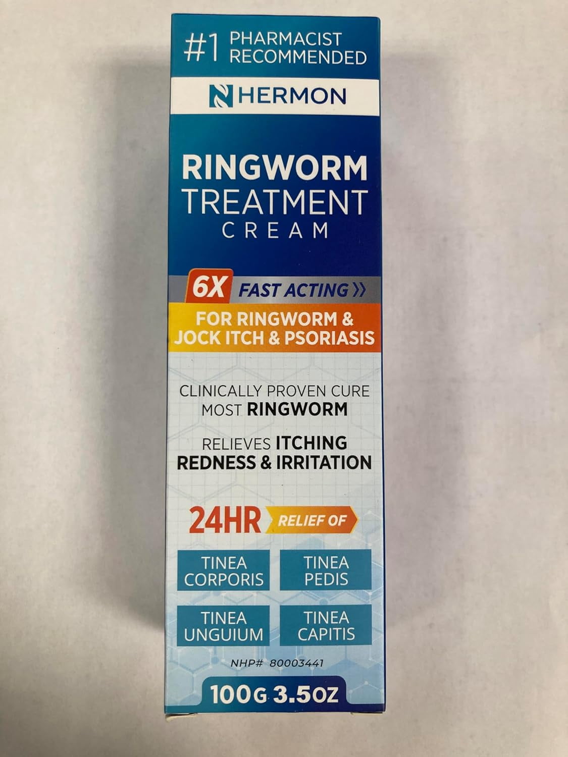 Hermon Powerful Antifungal Ringworm Cream - Treatment for Ringworm, Jock Itch, Eczema, Tinea Versicolor, Athlete's Foot  - 100ml