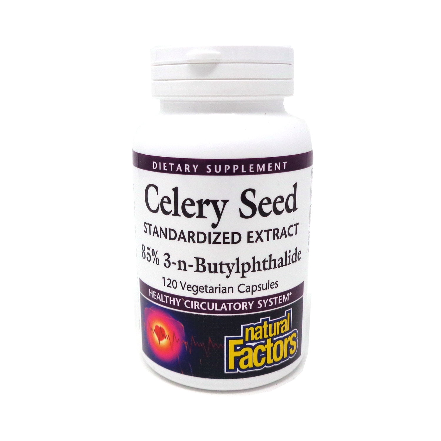 Natural Factors Celery Seed Extract 85 3nB120 Vegetarian Capsules