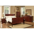 thumbnail image 3 of Alpine Furniture Contemporary/Modern Rubberwood Sleigh Bed, Queen, Cherry, 3 of 4
