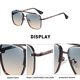 thumbnail image 3 of Gafas de sol coloridas con montura grande, gafas de moda, gafas de sol de tendencia de moda, hechas de PC y metal., 3 of 5