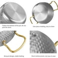 thumbnail image 4 of Aonity a Hammered Ramen Pan， Stainless Noodle Pot for Cooking with Double Handles Hammered Men Pot Korean Ramen Cooking Pot for Kitchen Nonstick Ramyun Cooker for Cooking Soup//Pasta/Stew, 4 of 9