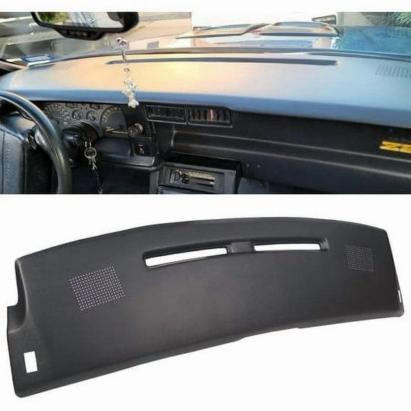 Kojem Dash Board Pad Overlay Cover Cap Dashboard Black Carpet for 1984-1992 Chevy Camaro Replacement Shell Bezel