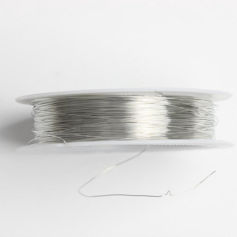 2 Rolls 22m Iron Wire For DIY Bridal Hair Jewelry Making 0.3mm