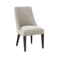 thumbnail image 6 of Beever Taupe Chenille Dining Chair with Rubberwood Legs - Set of 2, 6 of 10