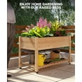 thumbnail image 7 of RIEDHOFF Raised Garden Bed, Elevated with Legs and Wheels, Cedar Wood, Outdoor, 48 x 24 x 30 in, 7 of 7