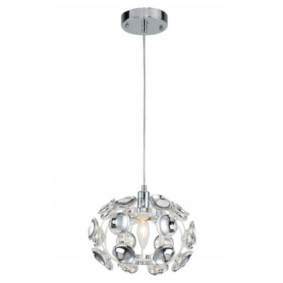 Vintage Pendant Light Chrome Honeycomb Resin Single Light Fixture Remote Control