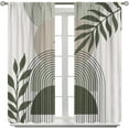 thumbnail image 3 of Boho Leaf Curtains, Bohemian Mid Century Palm Tropical Leaf Abstract Modern Minimalism Window Treatments for Living Room Bedroom Kitchen 2 Panel Fabric, 42x63 Inch, 3 of 6