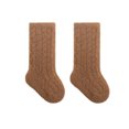 thumbnail image 2 of Spazoro Toddler Girls Boys Socks, Comfortable Cotton Thickening Warm High Tube Socks for Child Kids Girls Brown Size 1 T, 2 of 3