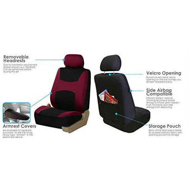Fh group universal fit flat online cloth pair bucket seat cover