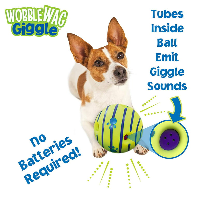 Giggle Ball, Interactive Dog Toys, Fun Giggle Sounds When Rolled or Shaken,  Puppy Small Medium Dogs Favorite Pets Toys Gift.(Large, Green)