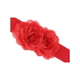 thumbnail image 2 of Cinturón Elástico Ancho de Doble Flor Grande INSPIRE CHIC para Mujeres, Cinturones de Cintura Chunky para Vestir Hasta 75cm/29.53" Rojo, 2 of 6