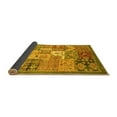 thumbnail image 2 of Ahgly Company Indoor Round Abstract Yellow Modern Area Rugs, 5' Round, 2 of 4