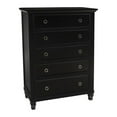 thumbnail image 3 of New Classic Tamarack 4-Piece Wood King Bedroom Set with Chest in Black, 3 of 6
