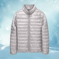 thumbnail image 2 of Breezora Lightweight Stand Collar Quilted Jacket for Women Comfortable Warm Winter Puffer Coat Casual Outerwear Piece L Size Silver, 2 of 7
