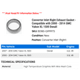 thumbnail image 2 of Converter Inlet Right Exhaust Gasket - Compatible with 2000 - 2014 GMC Yukon XL 1500 Denali 2001 2002 2003 2004 2005 2006 2007 2008 2009 2010 2011 2012 2013, 2 of 2