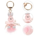 thumbnail image 3 of Miangastore 1Set Keychain Girl Pink Zinc Alloy Key Decoration Delicate Design for Bag, 3 of 8